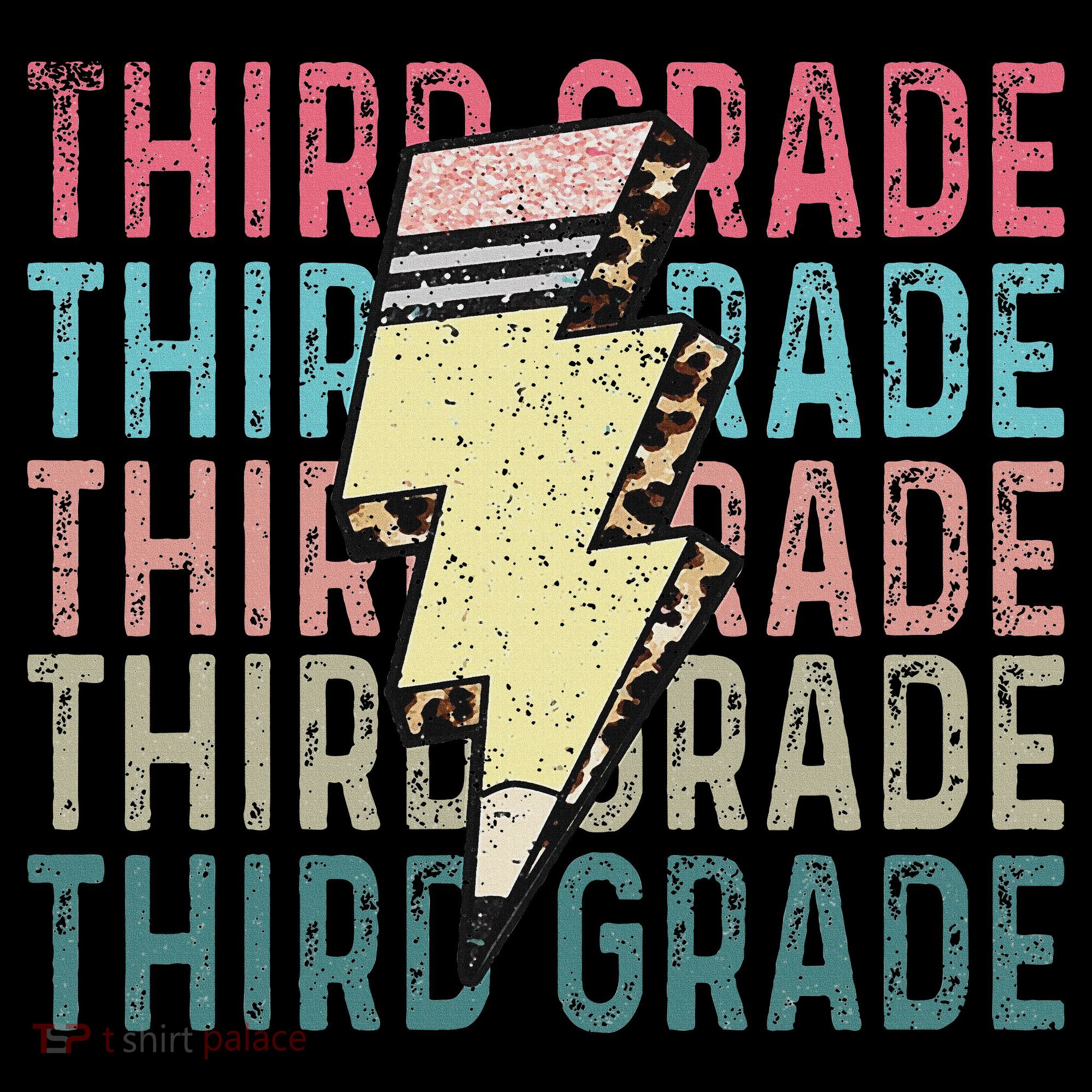 Retro Third Grade Teacher Lightning Bolt Pencil Teacher Tank Top