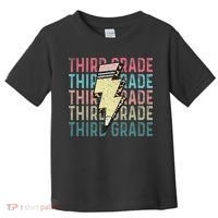 Retro Third Grade Teacher Lightning Bolt Pencil Teacher Toddler T-Shirt thumb 0