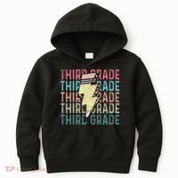 Retro Third Grade Teacher Lightning Bolt Pencil Teacher Kids Hoodie thumb 0
