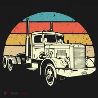 Retro Trucker Gift Big Rig Hauler Truck Driver Trucking Cool Gift Women's Hoodie thumb 2