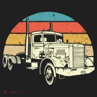 Retro Trucker Gift Big Rig Hauler Truck Driver Trucking Cool Gift Golf Towel thumb 3