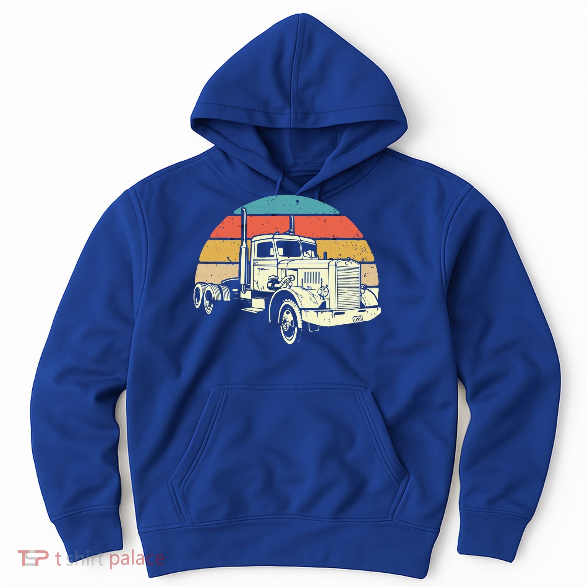 Retro Trucker Gift Big Rig Hauler Truck Driver Trucking Cool Gift Hoodie