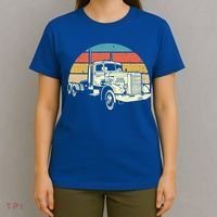 Retro Trucker Gift Big Rig Hauler Truck Driver Trucking Cool Gift T-Shirt thumb 4
