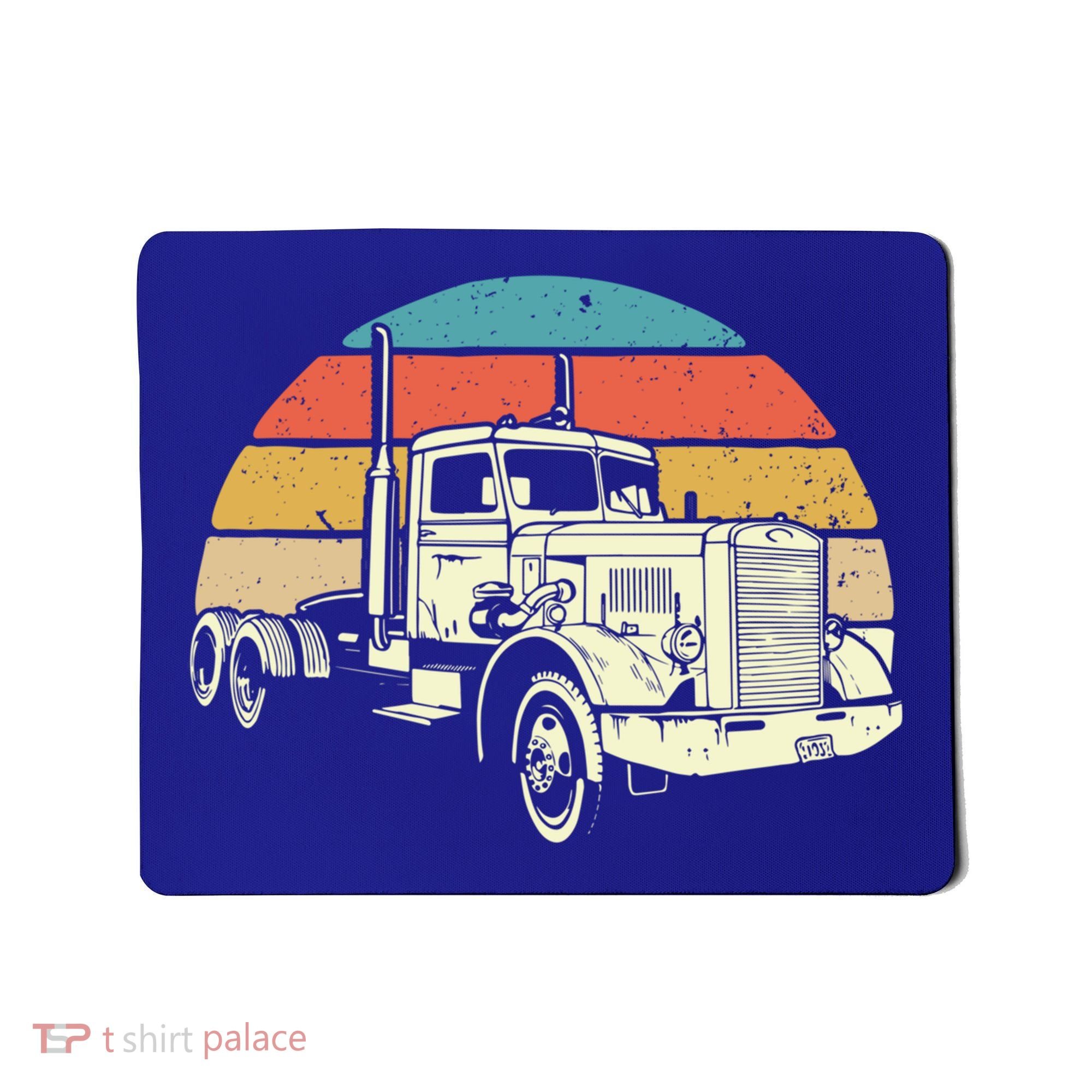 Retro Trucker Gift Big Rig Hauler Truck Driver Trucking Cool Gift Mousepad