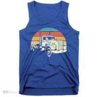 Retro Trucker Gift Big Rig Hauler Truck Driver Trucking Cool Gift Tank Top thumb 0