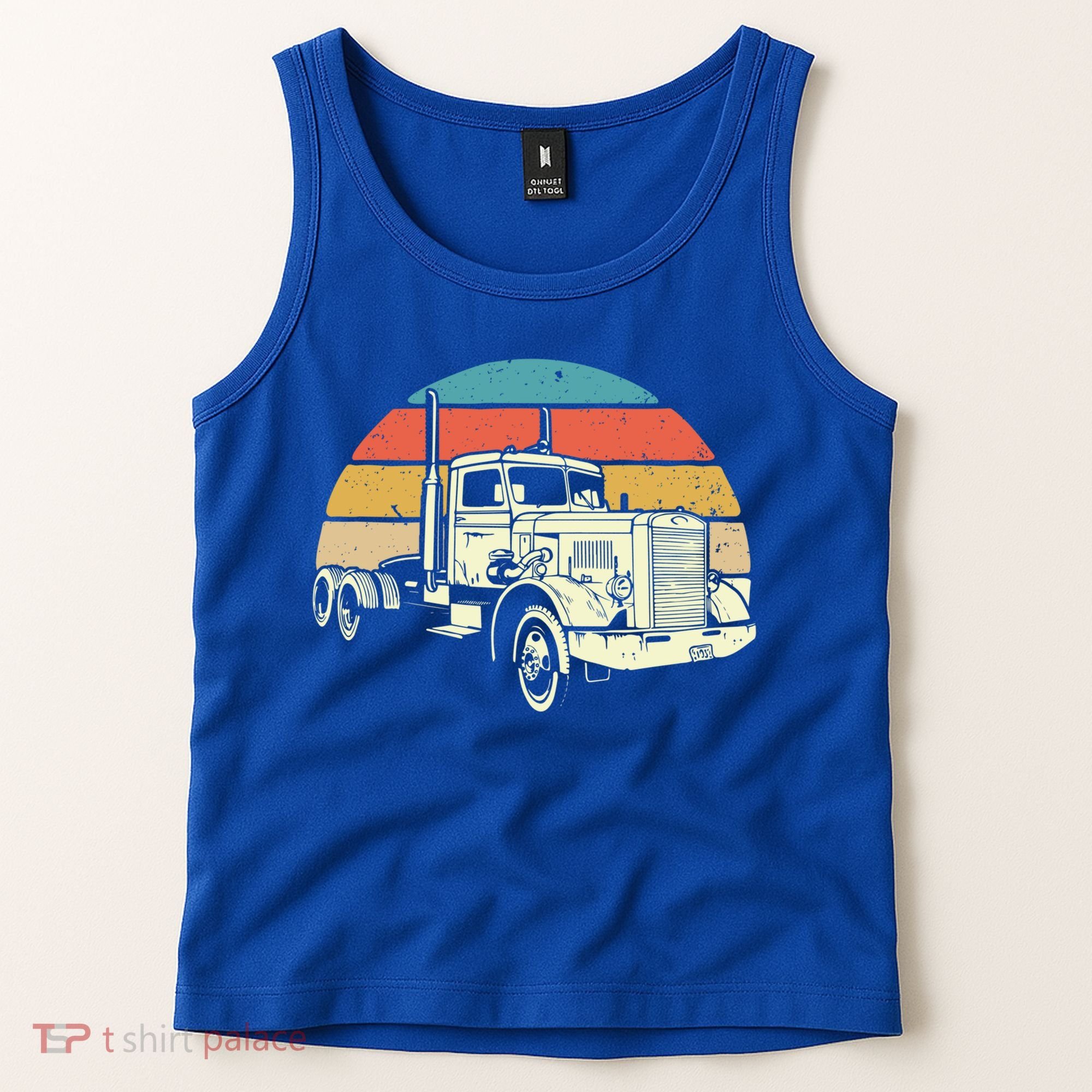 Retro Trucker Gift Big Rig Hauler Truck Driver Trucking Cool Gift Tank Top