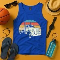 Retro Trucker Gift Big Rig Hauler Truck Driver Trucking Cool Gift Tank Top thumb 4