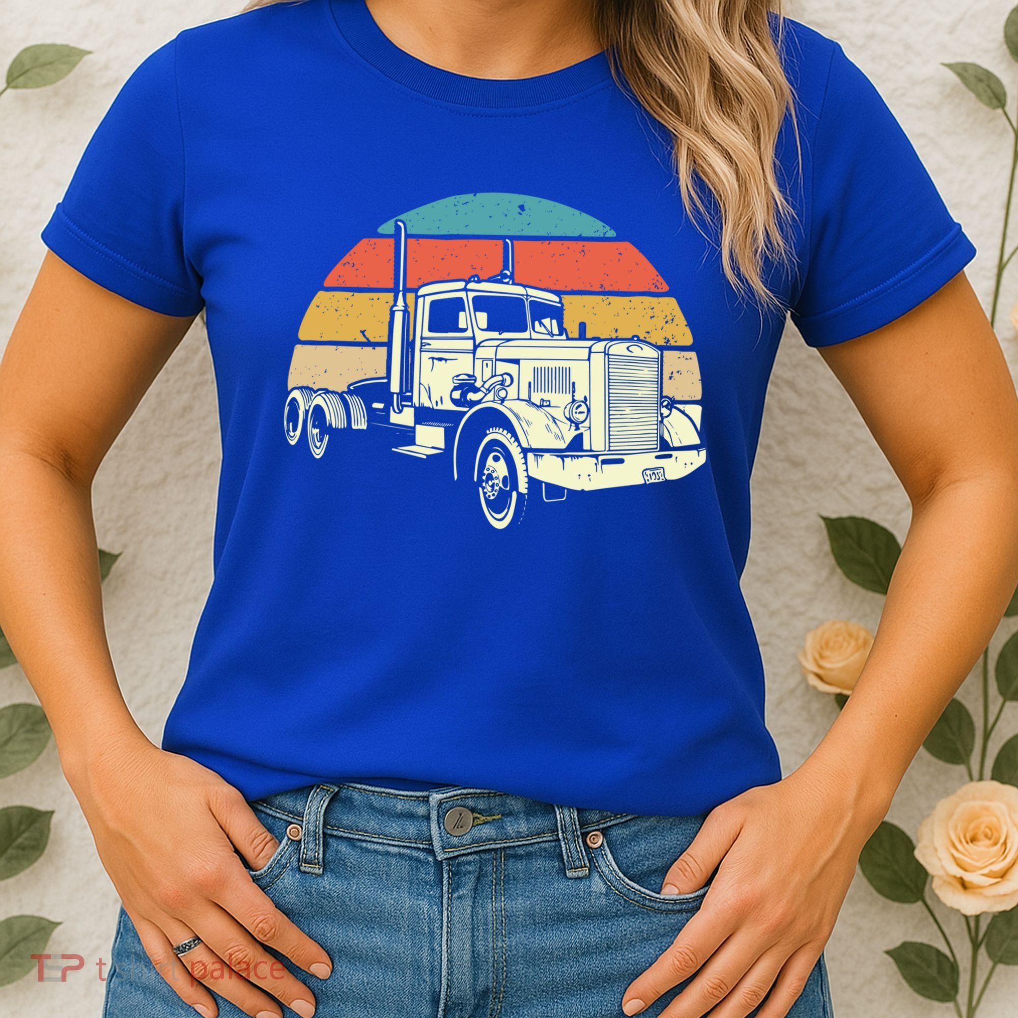Retro Trucker Gift Big Rig Hauler Truck Driver Trucking Cool Gift Women's T-Shirt