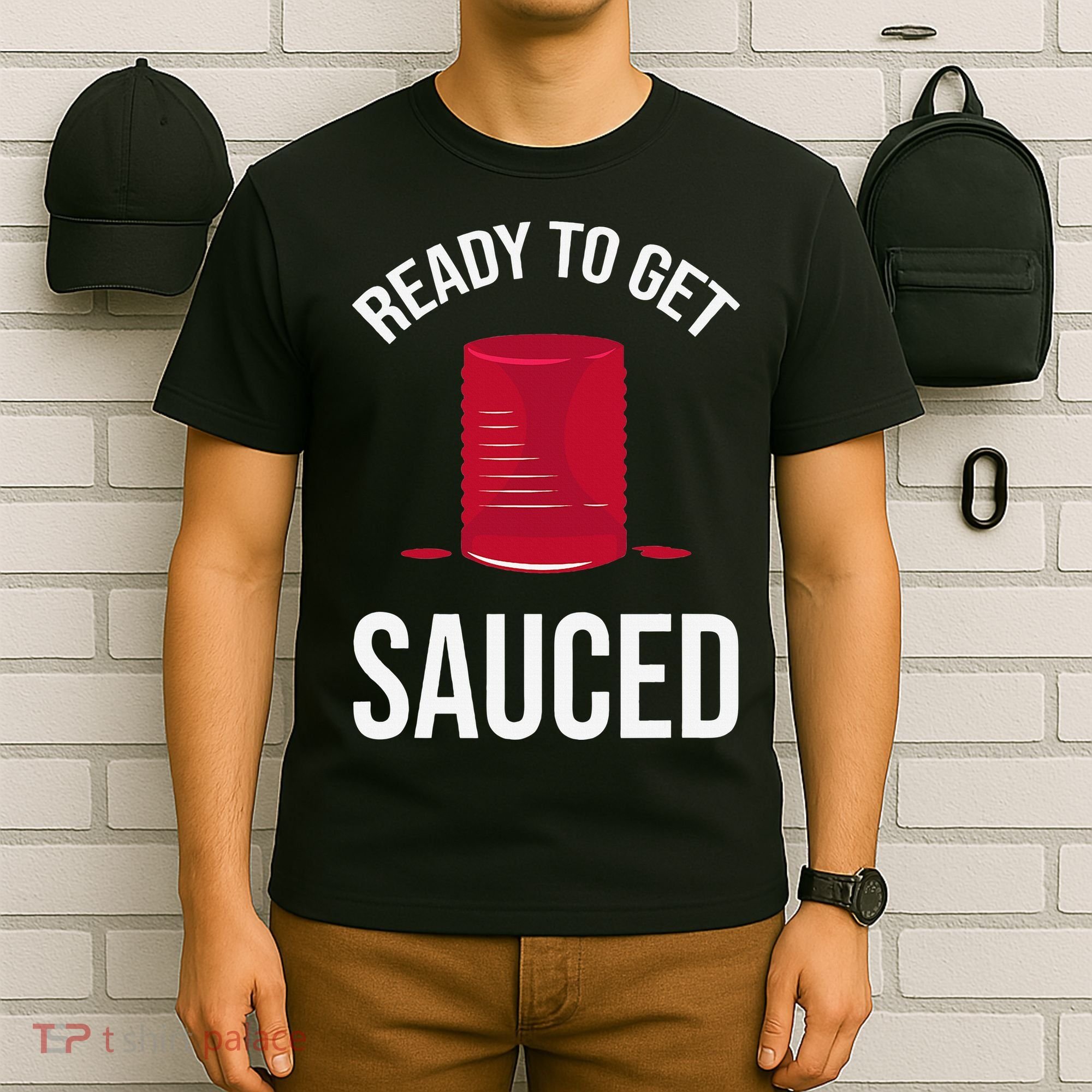 Ready to Get Sauced Funny Cranberry Sauce Thanksgiving Food T-Shirt