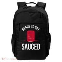Ready to Get Sauced Funny Cranberry Sauce Thanksgiving Food Backpack thumb 0