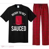 Ready to Get Sauced Funny Cranberry Sauce Thanksgiving Food Pajama Set thumb 0