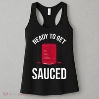 Ready to Get Sauced Funny Cranberry Sauce Thanksgiving Food Women's Tank Top thumb 3