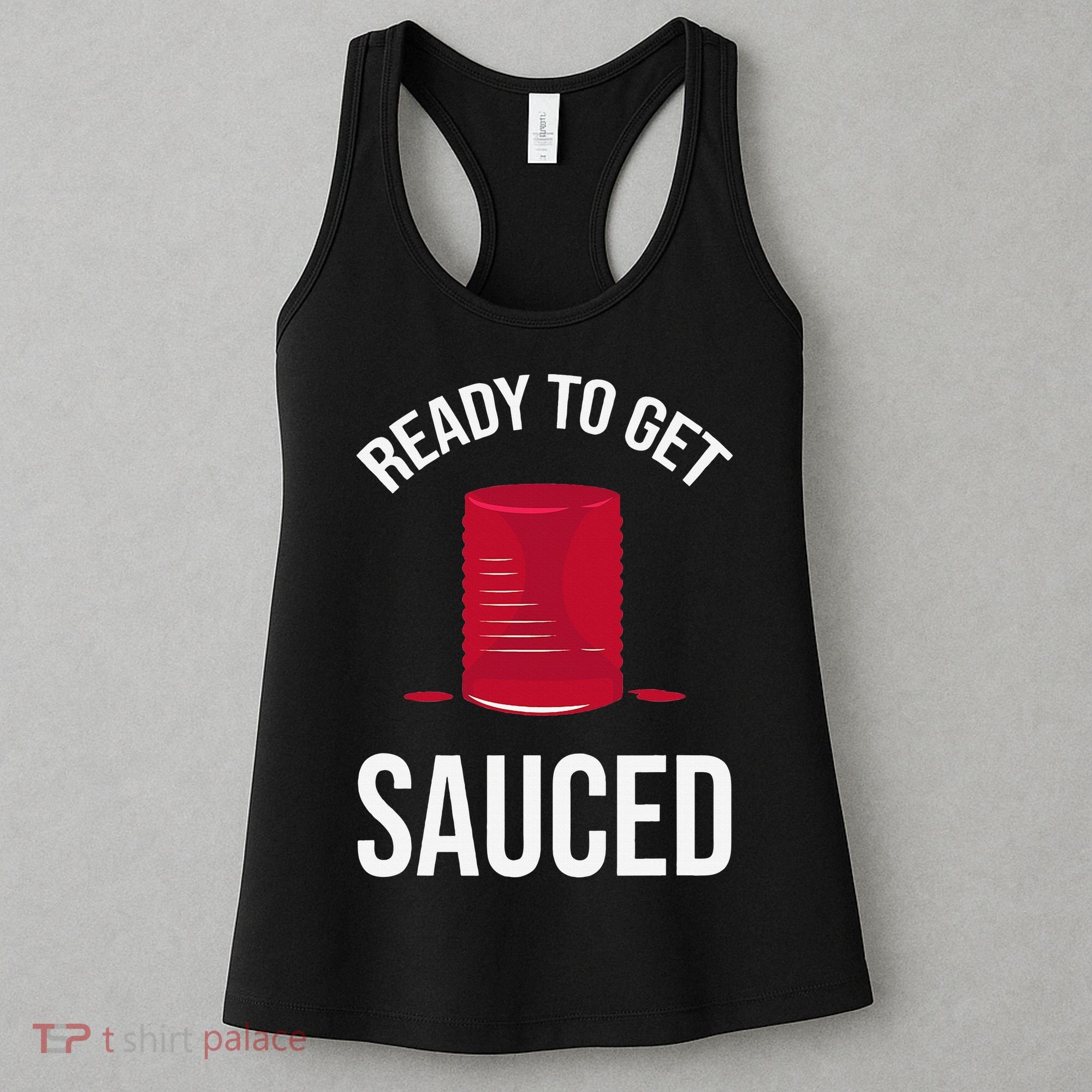 Ready to Get Sauced Funny Cranberry Sauce Thanksgiving Food Women's Tank Top