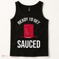 Ready to Get Sauced Funny Cranberry Sauce Thanksgiving Food Tank Top thumb 2