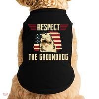 Respect The Groundhog Woodchuck Photo Groundhog Day Doggie Tank thumb 0