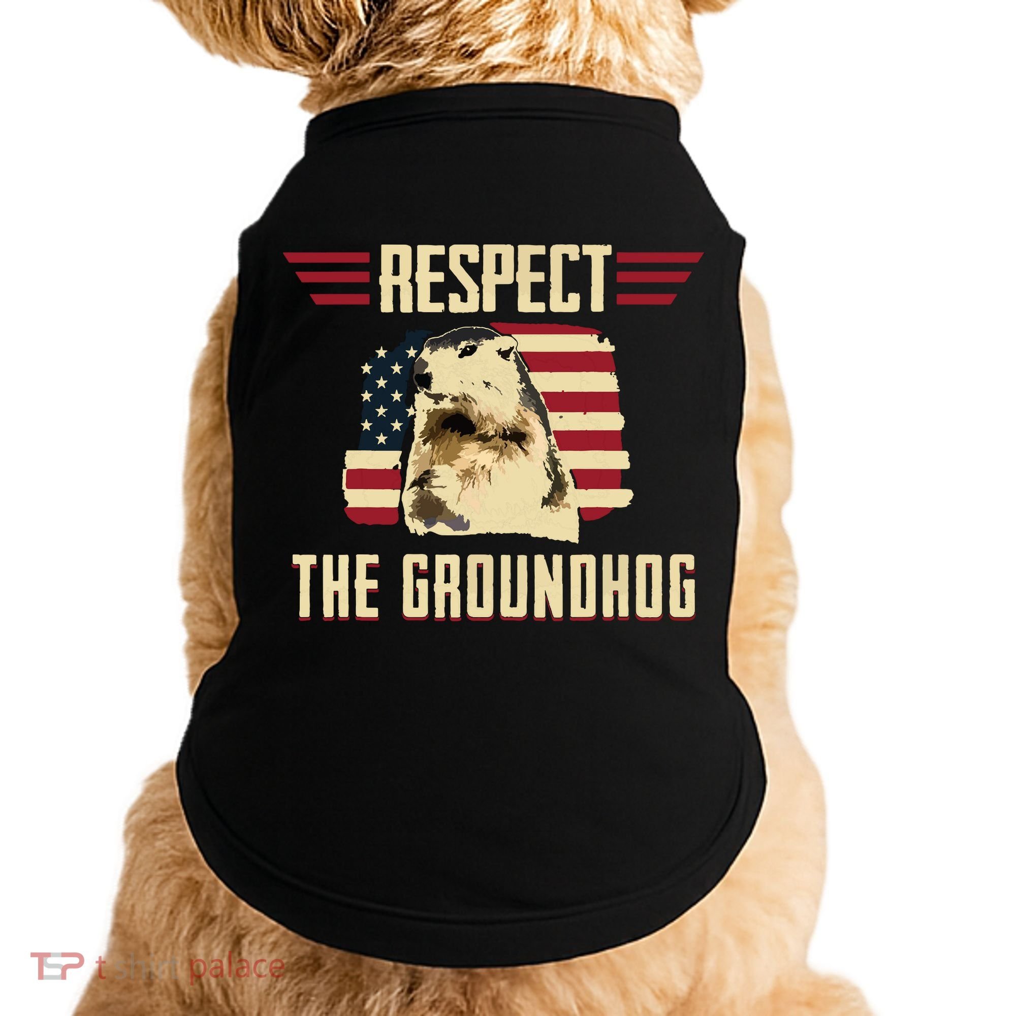 Respect The Groundhog Woodchuck Photo Groundhog Day Doggie Tank