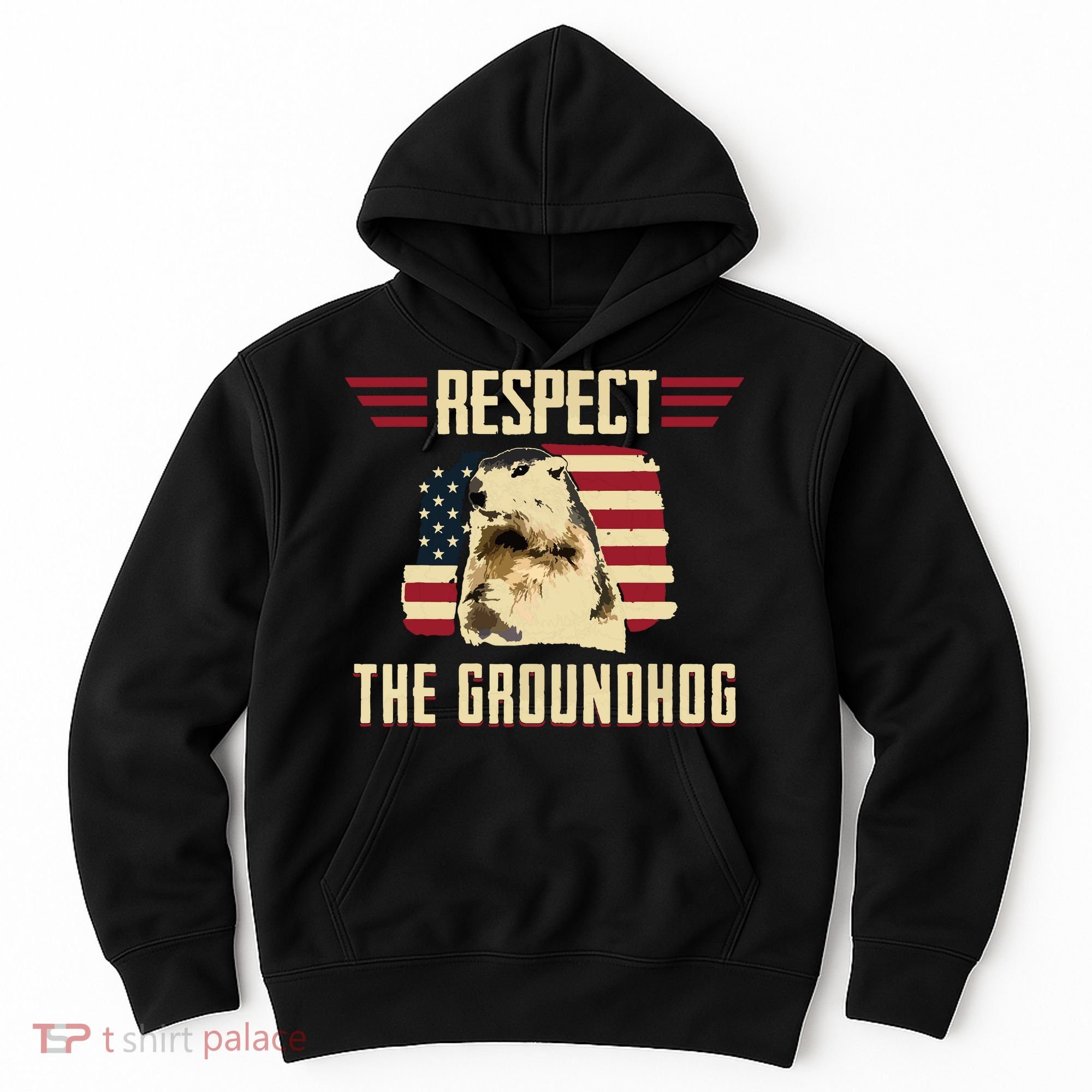 Respect The Groundhog Woodchuck Photo Groundhog Day Hoodie