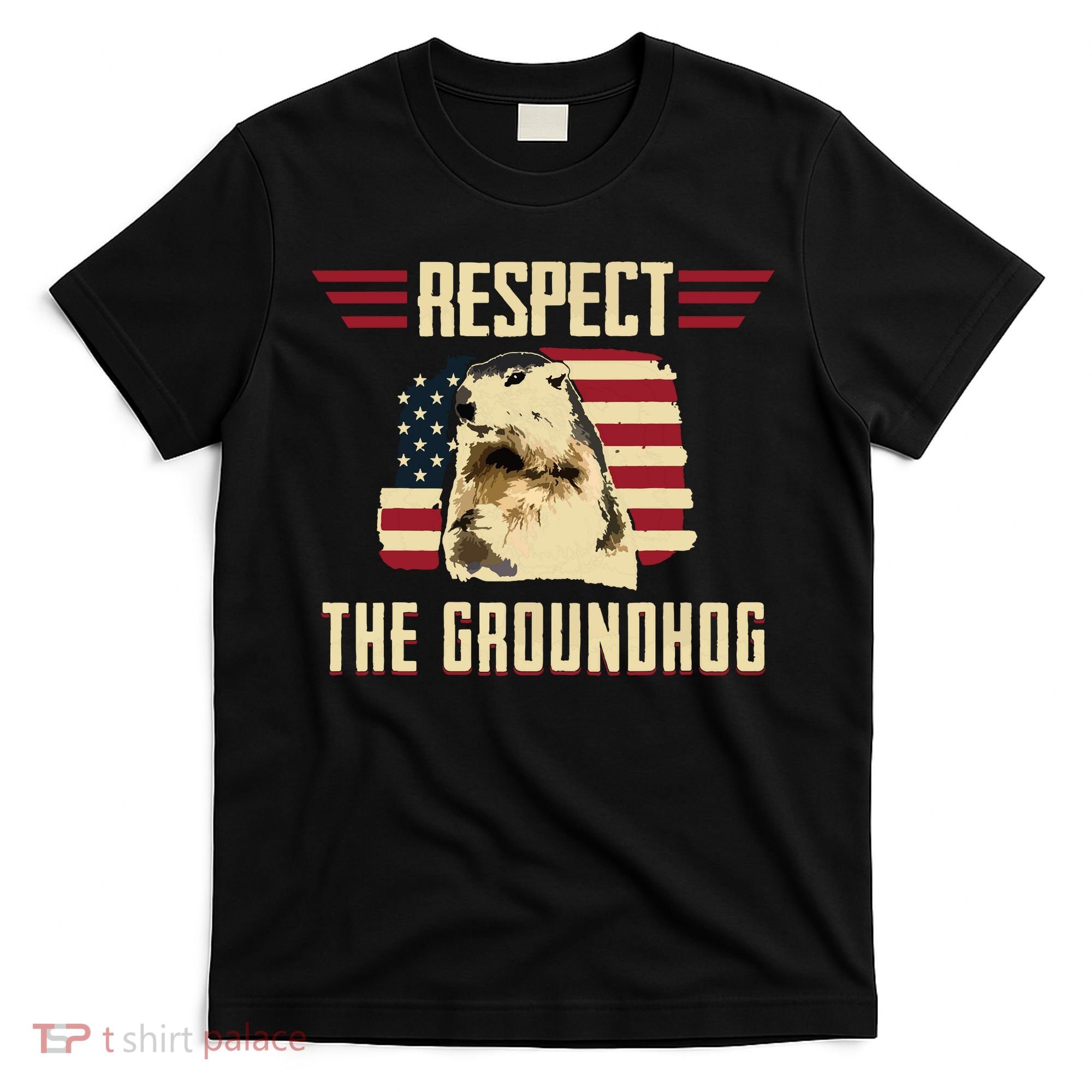 Respect The Groundhog Woodchuck Photo Groundhog Day T-Shirt