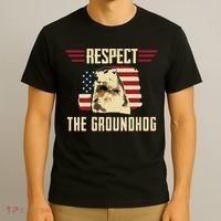 Respect The Groundhog Woodchuck Photo Groundhog Day T-Shirt thumb 3
