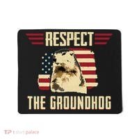 Respect The Groundhog Woodchuck Photo Groundhog Day Mousepad thumb 0