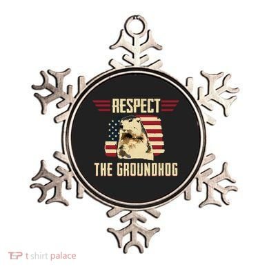 Respect The Groundhog Woodchuck Photo Groundhog Day Ornament