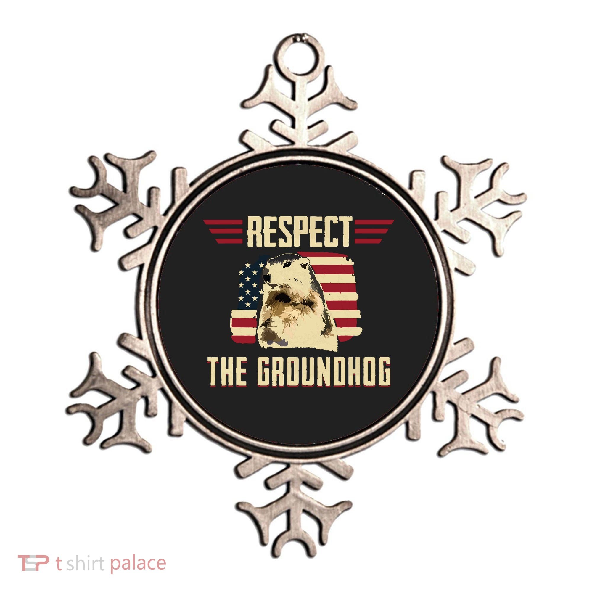 Respect The Groundhog Woodchuck Photo Groundhog Day Ornament
