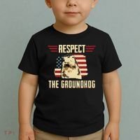 Respect The Groundhog Woodchuck Photo Groundhog Day Toddler T-Shirt thumb 2