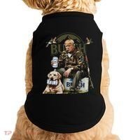 Retro Trump Hunting Deer Funny Beer Drinking Beer Hunting Doggie Tank thumb 0