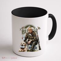 Retro Trump Hunting Deer Funny Beer Drinking Beer Hunting Coffee Mug thumb 1