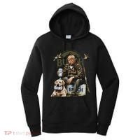 Retro Trump Hunting Deer Funny Beer Drinking Beer Hunting Women's Hoodie thumb 0