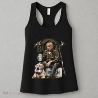 Retro Trump Hunting Deer Funny Beer Drinking Beer Hunting Women's Tank Top thumb 3