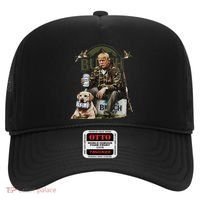 Retro Trump Hunting Deer Funny Beer Drinking Beer Hunting Hat thumb 0