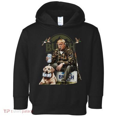 Retro Trump Hunting Deer Funny Beer Drinking Beer Hunting Toddler Hoodie