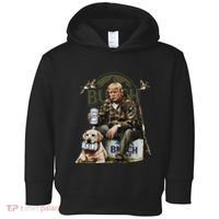 Retro Trump Hunting Deer Funny Beer Drinking Beer Hunting Toddler Hoodie thumb 0
