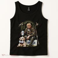Retro Trump Hunting Deer Funny Beer Drinking Beer Hunting Tank Top thumb 2