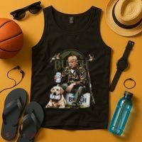 Retro Trump Hunting Deer Funny Beer Drinking Beer Hunting Tank Top thumb 4