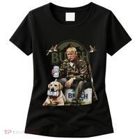 Retro Trump Hunting Deer Funny Beer Drinking Beer Hunting Women's T-Shirt thumb 0