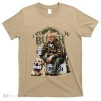Retro Trump Hunting Deer Funny Beer Drinking Beer Hunting T-Shirt thumb 0