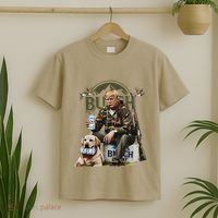 Retro Trump Hunting Deer Funny Beer Drinking Beer Hunting T-Shirt thumb 2