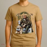 Retro Trump Hunting Deer Funny Beer Drinking Beer Hunting T-Shirt thumb 3
