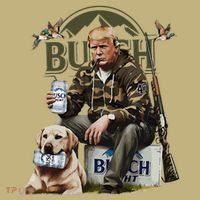 Retro Trump Hunting Deer Funny Beer Drinking Beer Hunting T-Shirt thumb 7