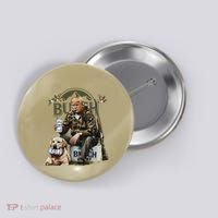 Retro Trump Hunting Deer Funny Beer Drinking Beer Hunting Button thumb 0