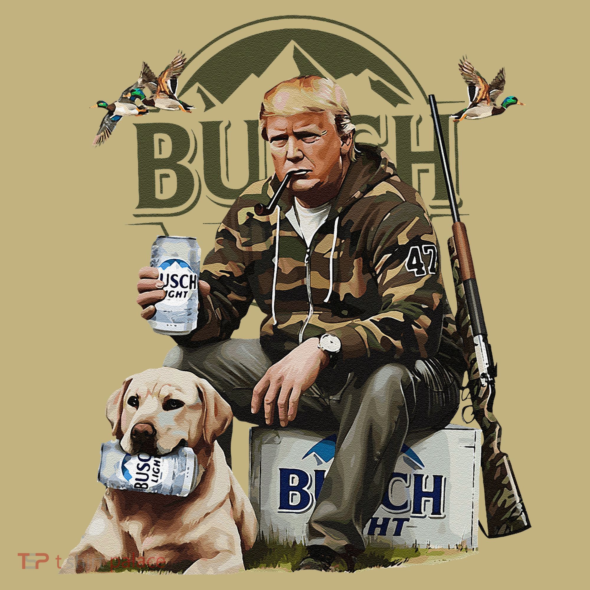 Retro Trump Hunting Deer Funny Beer Drinking Beer Hunting Mousepad