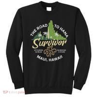 Road To Hana Survivor Curvy Palm Maui Hawaii Sweatshirt thumb 0