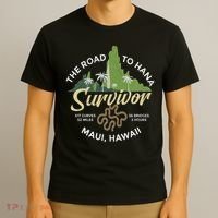 Road To Hana Survivor Curvy Palm Maui Hawaii T-Shirt thumb 3