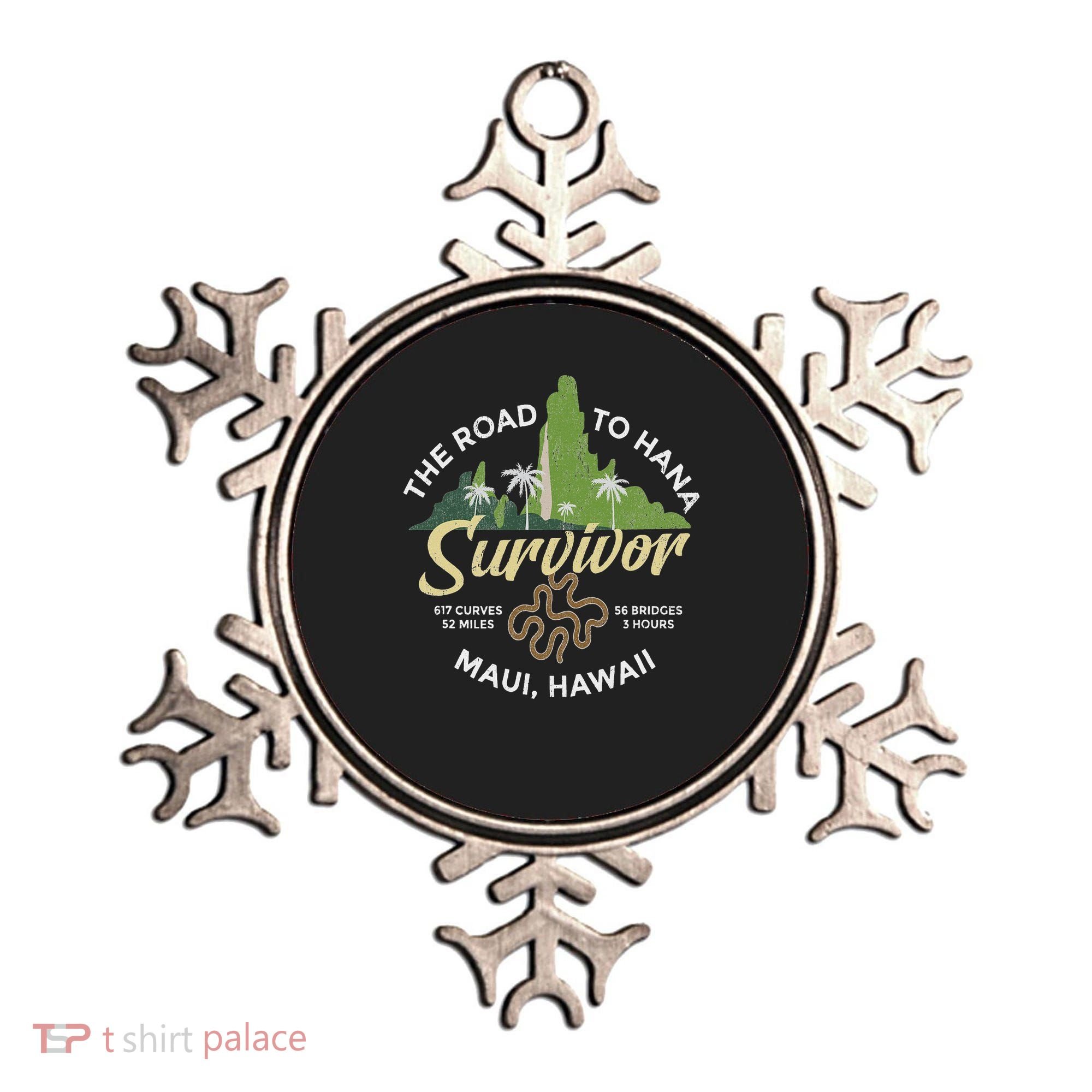 Road To Hana Survivor Curvy Palm Maui Hawaii Ornament