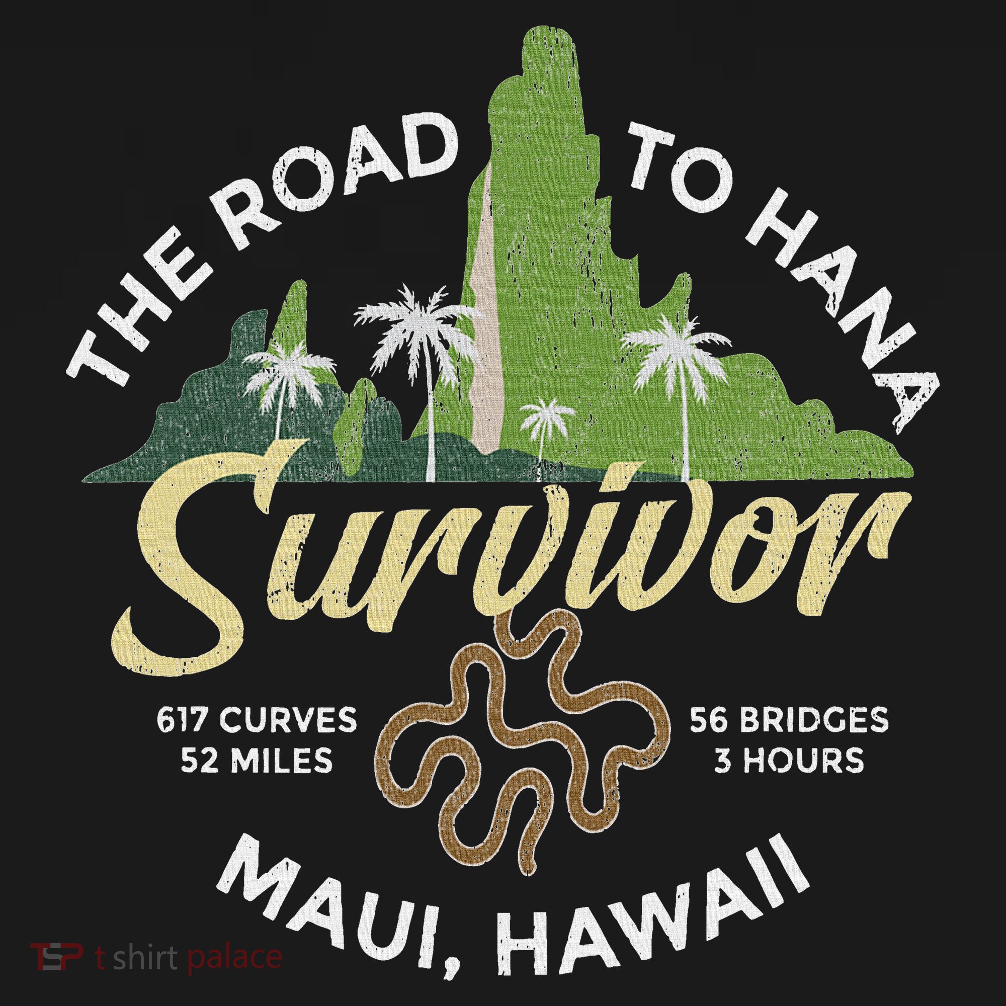 Road To Hana Survivor Curvy Palm Maui Hawaii Women's Tank Top