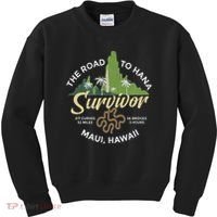 Road To Hana Survivor Curvy Palm Maui Hawaii Kids Sweatshirt thumb 0