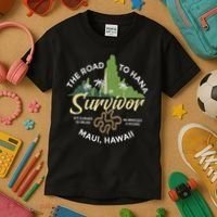 Road To Hana Survivor Curvy Palm Maui Hawaii Kids T-Shirt thumb 3