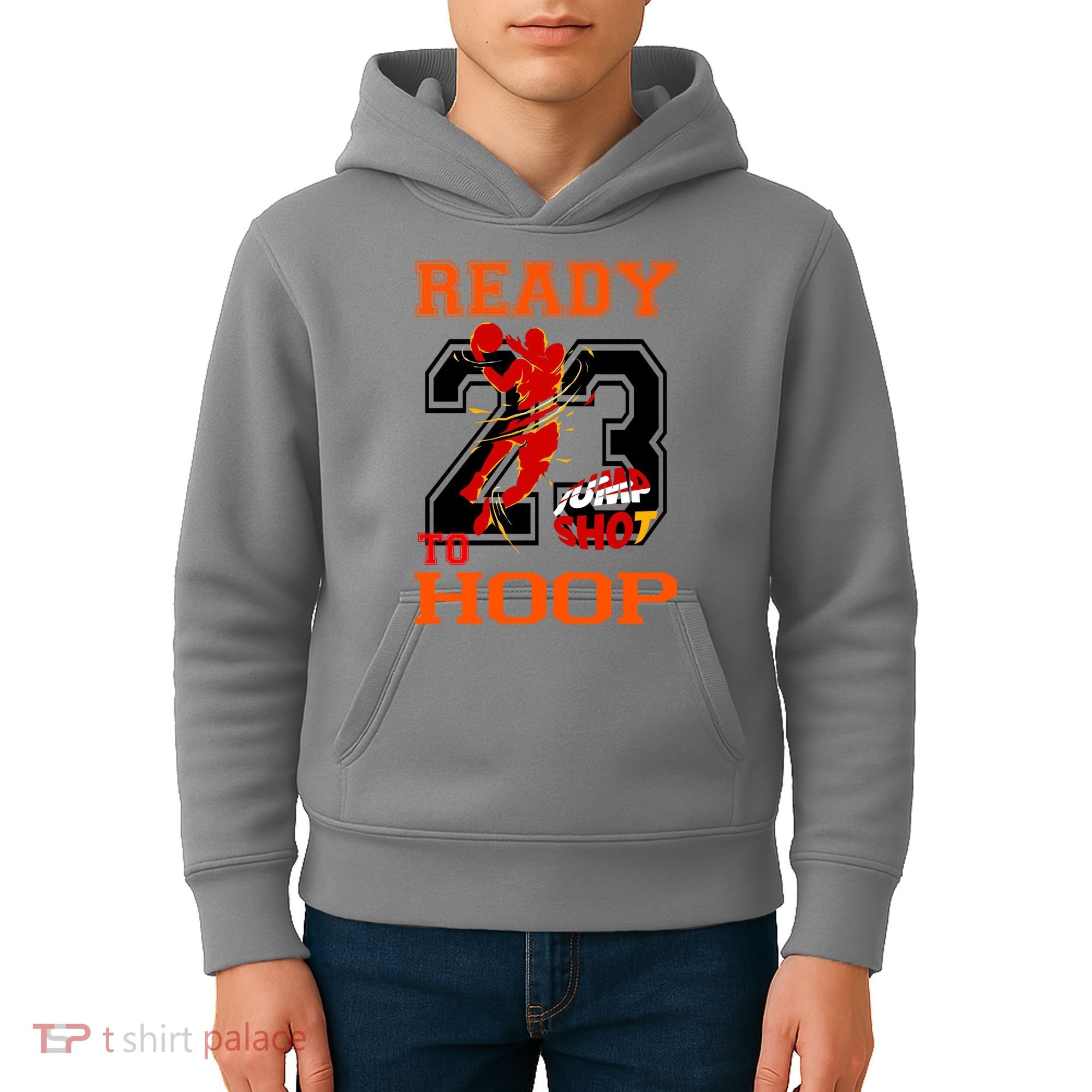 Ready To Hoop Basketball 23 Kids Hoodie